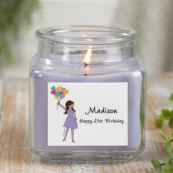Birthday Balloons philoSophie's® Personalized Scented Glass Candle Jar  - 38524