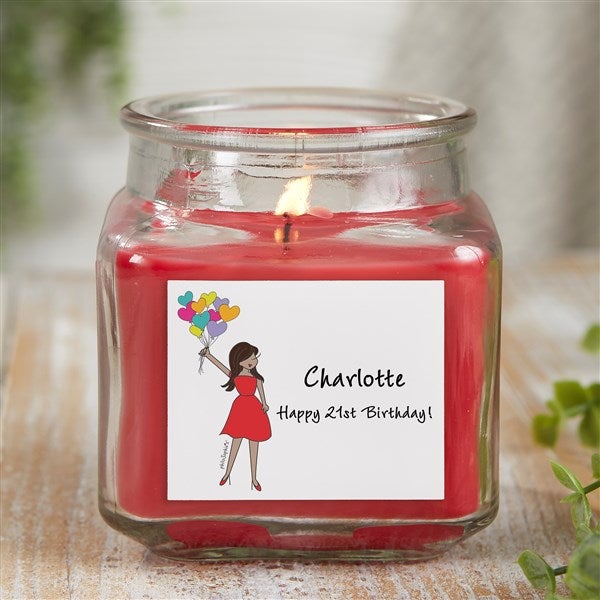 Birthday Balloons philoSophie's® Personalized Scented Glass Candle Jar  - 38524