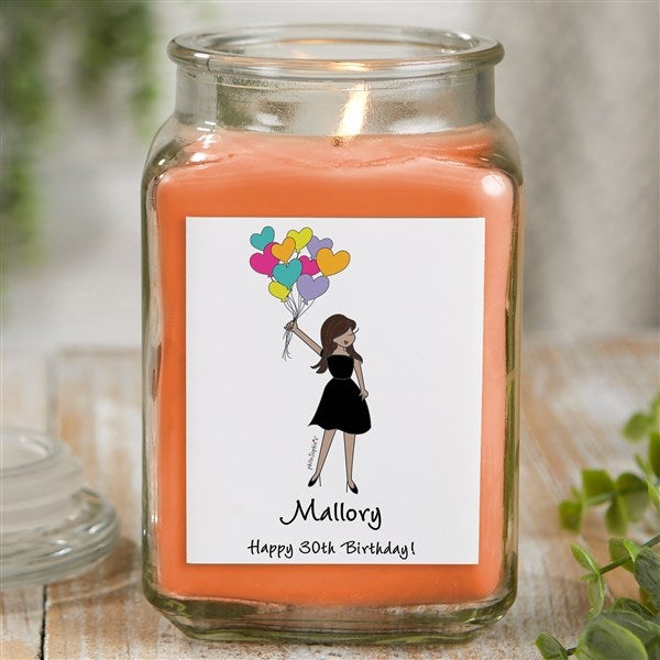 Birthday Balloons philoSophie's® Personalized Scented Glass Candle Jar  - 38524