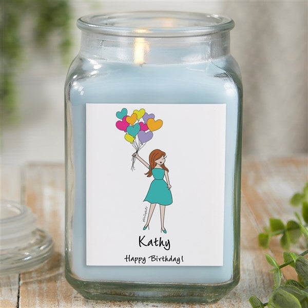 Birthday Balloons philoSophie's® Personalized Scented Glass Candle Jar  - 38524