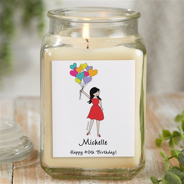 Birthday Balloons philoSophie's® Personalized Scented Glass Candle Jar  - 38524