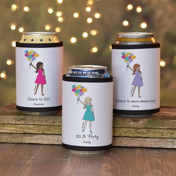 Birthday Balloons philoSophie's® Personalized Can & Bottle Wrap  - 38528