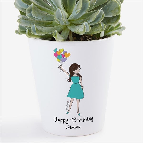 Birthday Balloons philoSophie's® Personalized Mini Flower Pot  - 38529