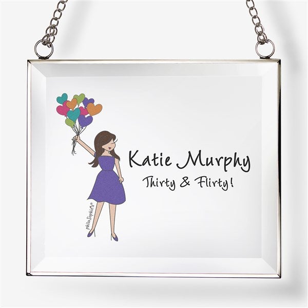 Birthday Balloons philoSophie's® Personalized Glass Suncatcher  - 38530