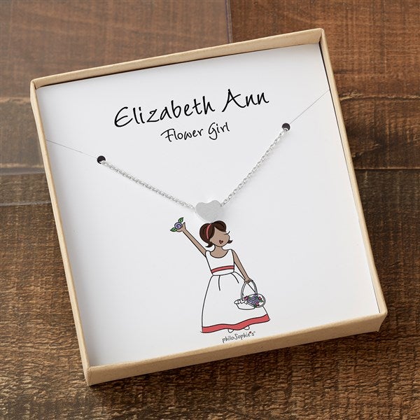 Flower Girl philoSophie's® Personalized Carded Jewelry  - 38539