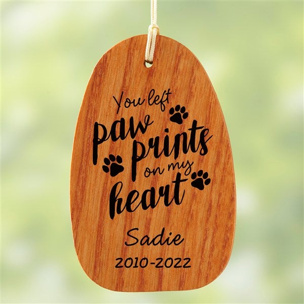 Pawprints On My Heart Personalized Urn Wind Chime