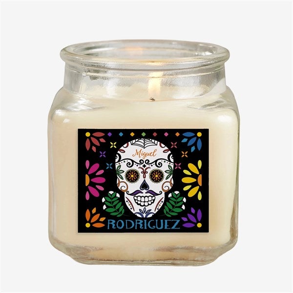 Day of the Dead Personalized Scented Glass Candle Jar  - 38546
