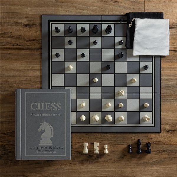 Chess Personalized Vintage Bookshelf Edition Board Game  - 38583