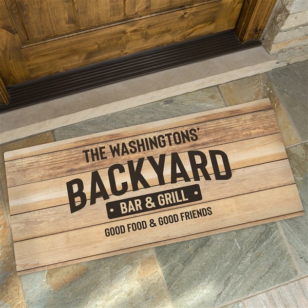 Backyard Bar & Grill Personalized Doormats  - 38595