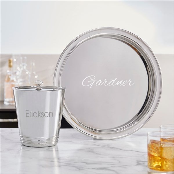 Classic Celebrations Personalized Silver Ice Bucket