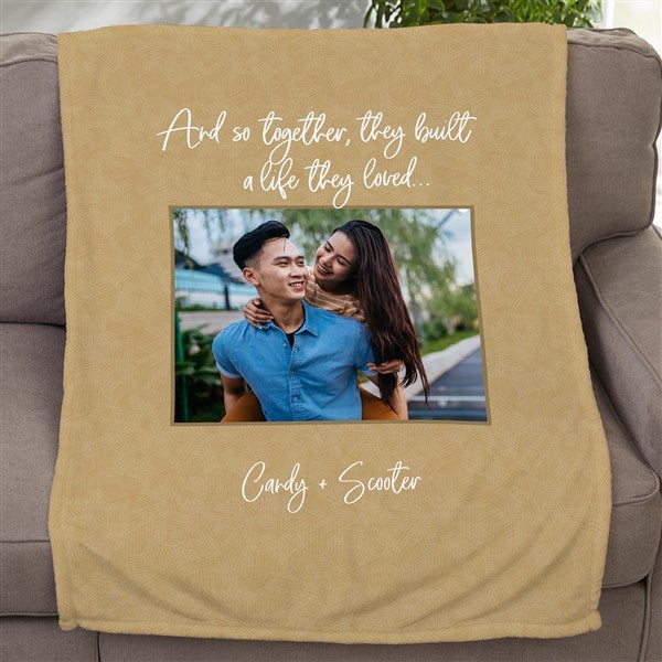 Together They Built a Life Personalized Small Fleece Blanket 30x40