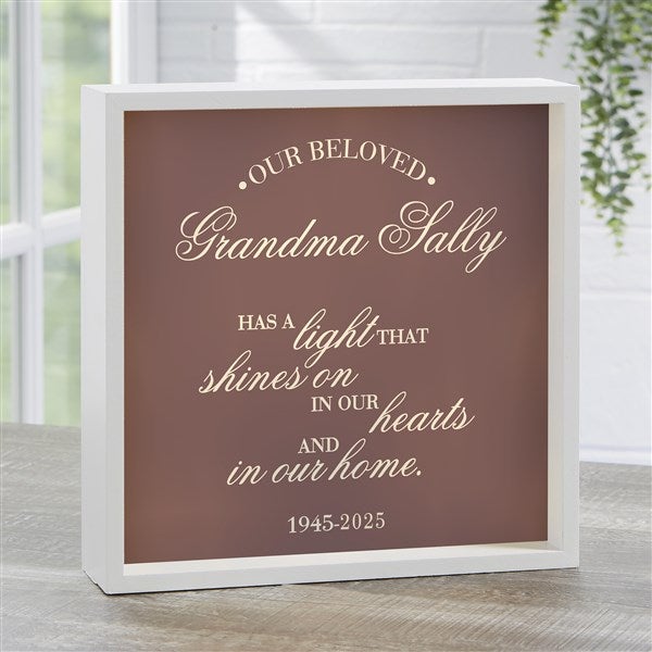 Memorial Light Personalized LED Light Shadow Box  - 38676