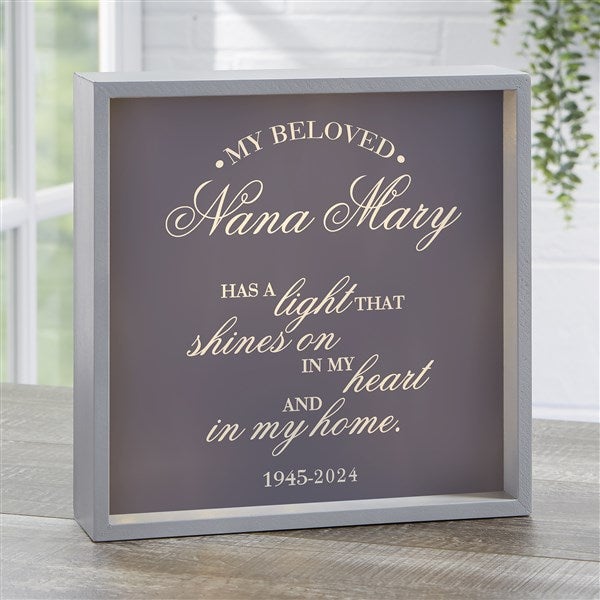 Memorial Light Personalized LED Light Shadow Box  - 38676