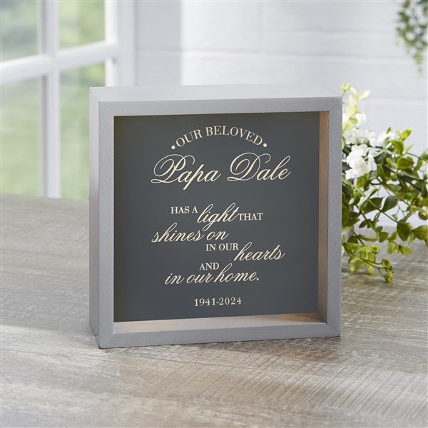 Memorial Light Personalized LED Light Shadow Box  - 38676