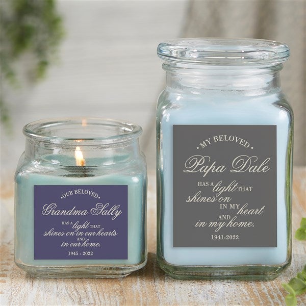 Memorial Light Personalized Scented Glass Candle Jar