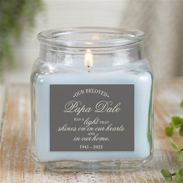 Memorial Light Personalized 10 oz. Linen Candle Jar