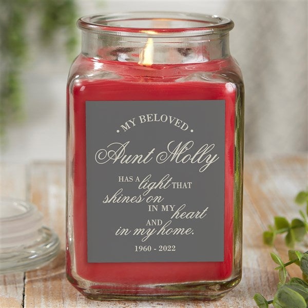 Memorial Light Personalized 18 oz. Cinnamon Spice Candle Jar