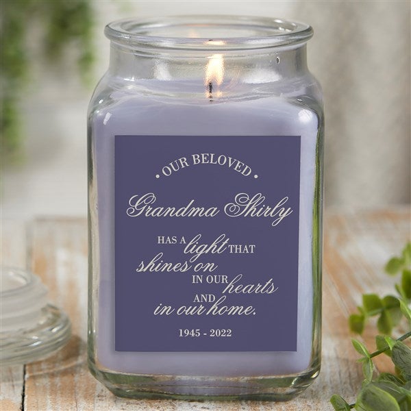 Memorial Light Personalized Scented Glass Candle Jar  - 38677