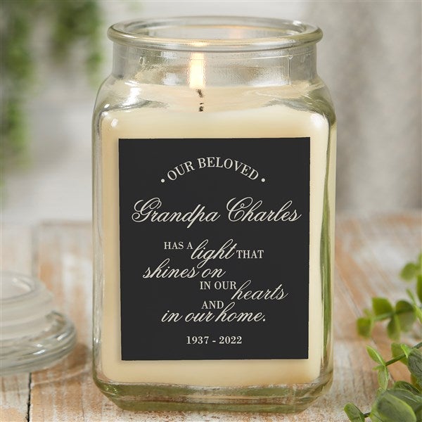 Memorial Light Personalized 18 oz. Vanilla Candle Jar