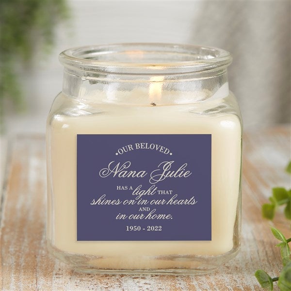 Memorial Light Personalized 10 oz. Vanilla Candle Jar