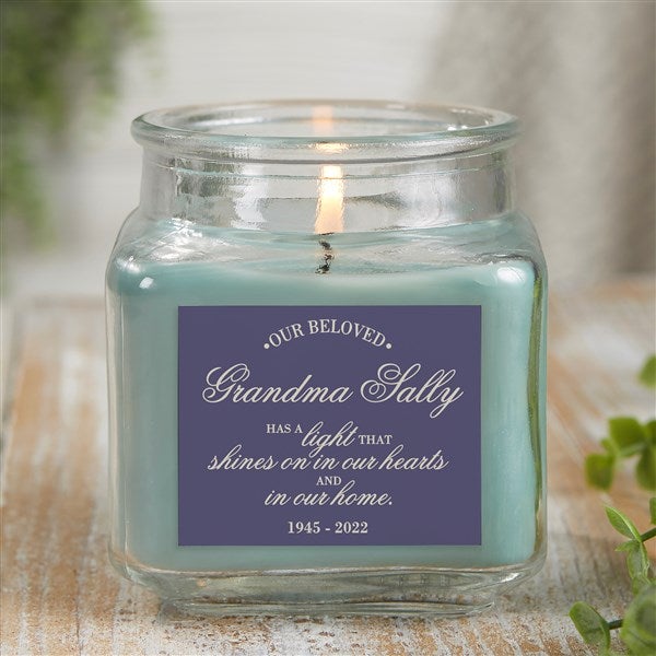 Memorial Light Personalized Scented Glass Candle Jar