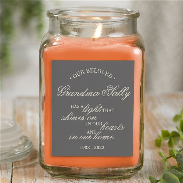 Memorial Light Personalized 18 oz. Pumpkin Spice Candle Jar