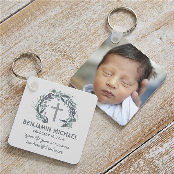 Loving Child Memorial Personalized Photo Keychain  - 38681