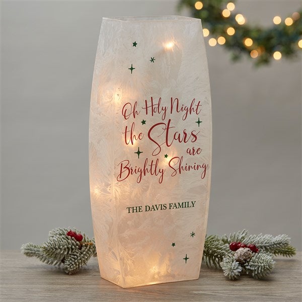 Personalized Christmas Frosted Tabletop Light - All Is Bright - 38686