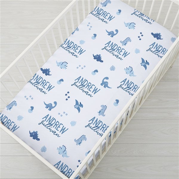 Baby Dino Personalized Crib Sheet  - 38691