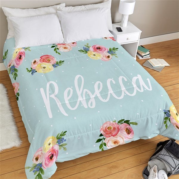 Floral Personalized Comforter  - 38709D