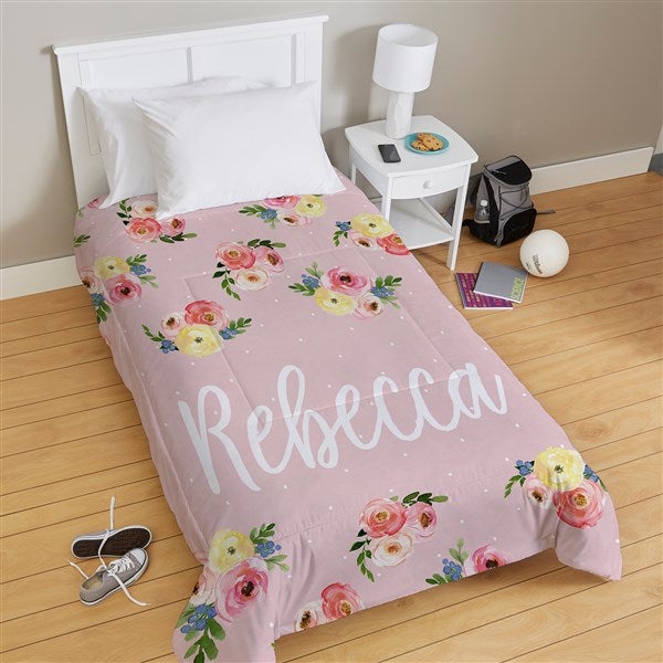 Floral Personalized Comforter  - 38709D