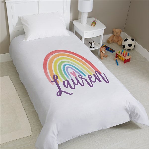 Watercolor Brights Personalized Duvet Cover - 38734D