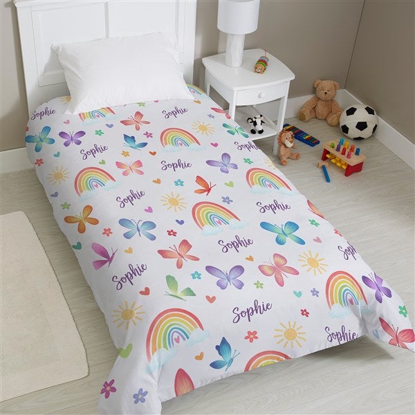 Watercolor Brights Personalized Duvet Cover - 38734D
