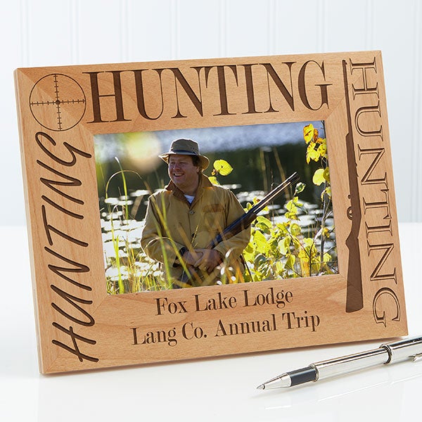 Personalized Hunting Wood Picture Frames - 3874