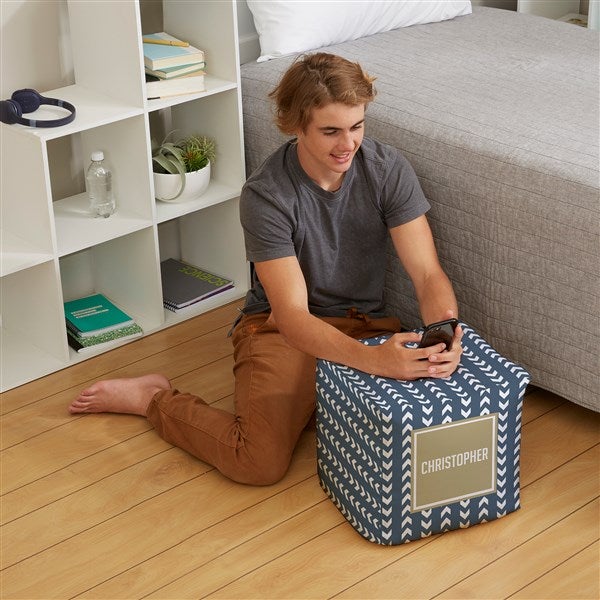 Pattern Play Personalized Cube Ottoman  - 38774D