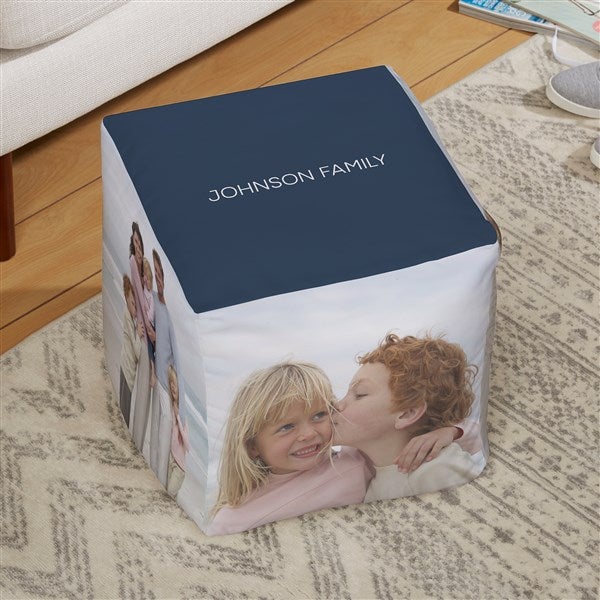 Photomontage Personalized Cube Ottoman  - 38776D