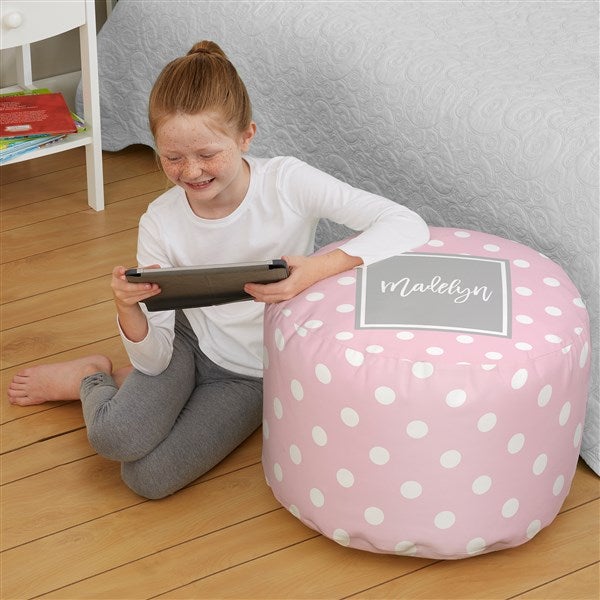 Pattern Play Personalized Round Ottoman  - 38786D
