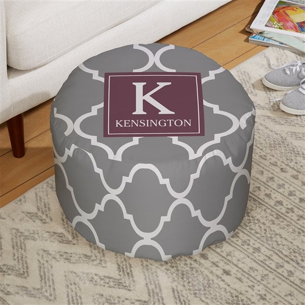 Custom Pattern Personalized Round Ottoman  - 38788D