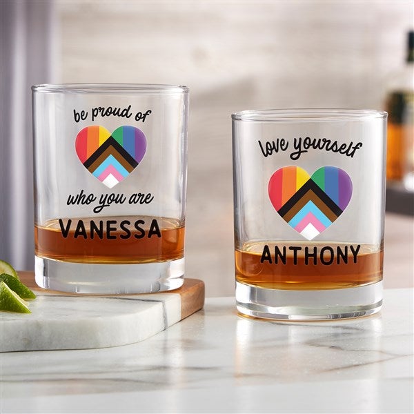 Love Yourself Printed 14oz. Whiskey Glass  - 38806