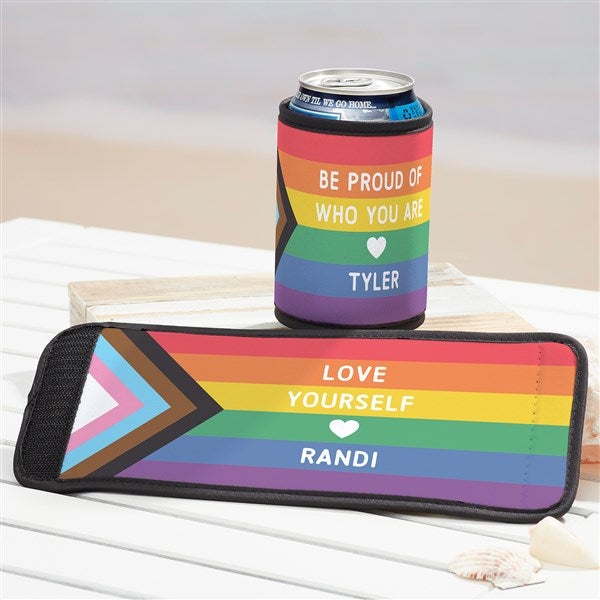 Love Yourself Personalized Beer Can & Bottle Wrap  - 38808