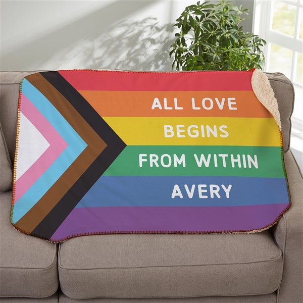 Love Yourself Personalized Blanket  - 38828