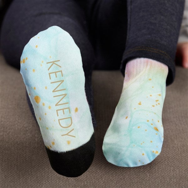 Birthstone Color Personalized Toddler Socks  - 38864