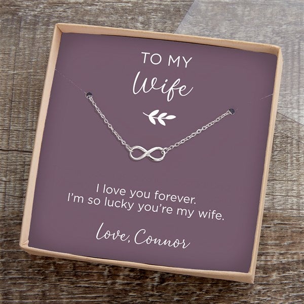 To My Wife Necklace With Personalized Message Card  - 38897