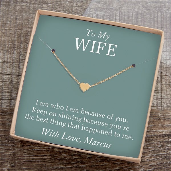 To My Wife Necklace With Personalized Message Card  - 38897