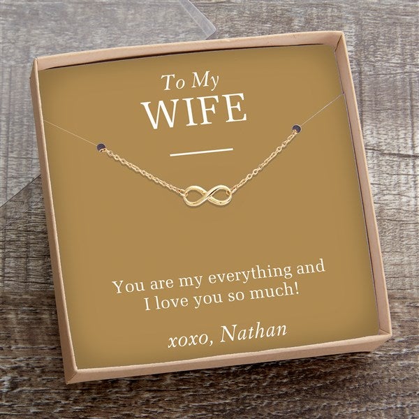 To My Wife Necklace With Personalized Message Card  - 38897