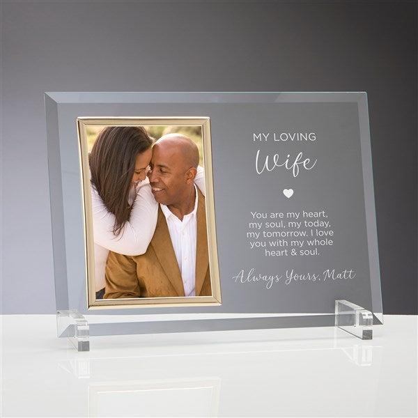 To My Wife Personalized Glass Picture Frame  - 38900