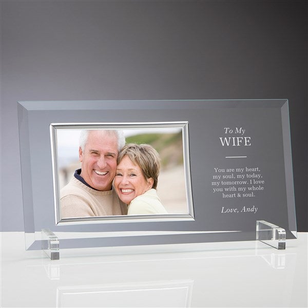 To My Wife Personalized Glass Picture Frame  - 38900