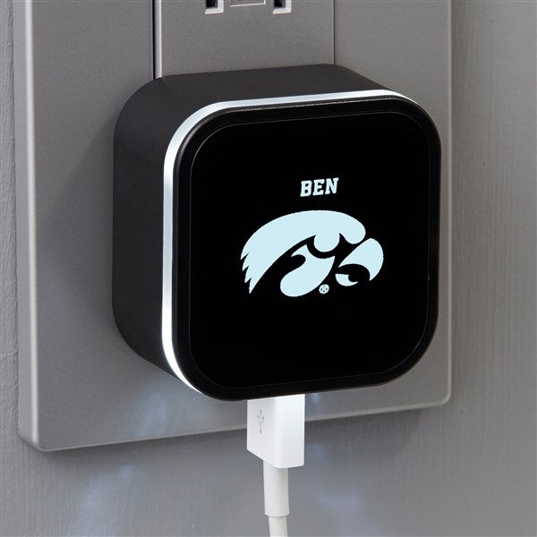 NCAA Iowa Hawkeyes Personalized LED Triple Port USB  - 38913