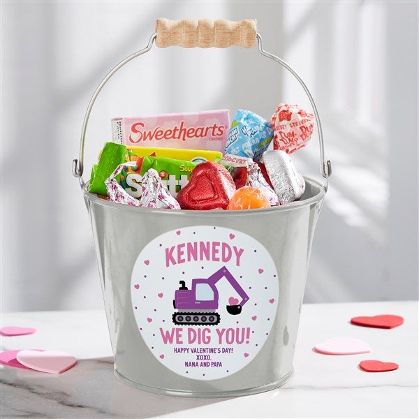 I Dig You Personalized Valentine's Day Treat Bucket  - 38919