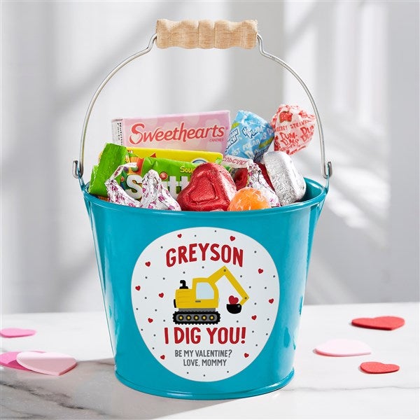 I Dig You Personalized Valentine's Day Treat Bucket  - 38919